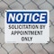 Signmission Solicitation By Appointment Only OSHA Notice Sign, Plastic, 10in W x 7in L, 2PK OS-2PACK-NS-P-710-L-18363 - alternate 5